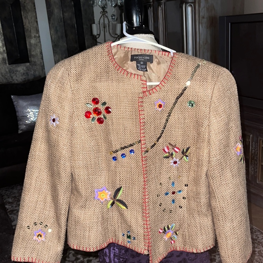 NWOT, Designer Embellished blazer!
